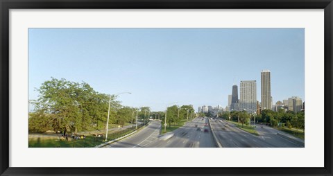 Framed Skyscrapers in a city, Lake Shore Drive, Chicago, Cook County, Illinois, USA Print