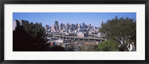 Framed Skyline with Highway Overpass, San Francisco Print