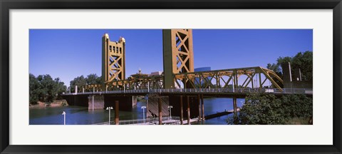 Framed Tower Bridge, Sacramento, CA , USA Print