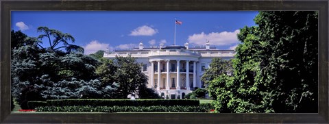 Framed Facade of the government building, White House, Washington DC, USA Print