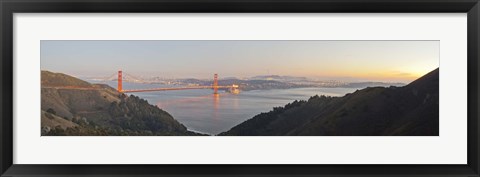 Framed Goden Gate Bridge view from Hawk Hill, San Francisco, Califorina Print