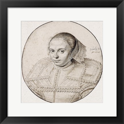 Framed Portrait of a Woman Print