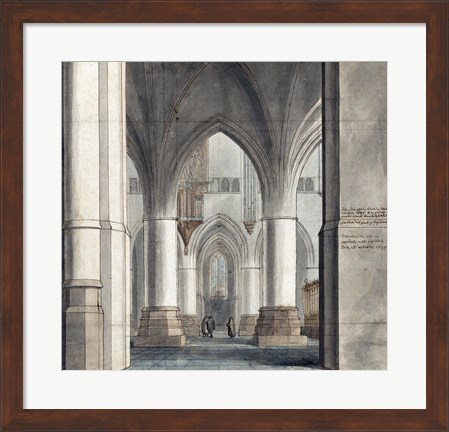 Framed Choir and North Ambulatory of the Church of Saint Bavo Print