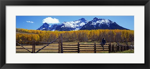 Framed Last Dollar Ranch, Ridgeway, Colorado, USA Print