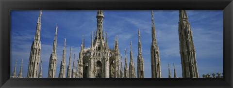 Framed Facade of a cathedral, Piazza Del Duomo, Milan, Italy Print