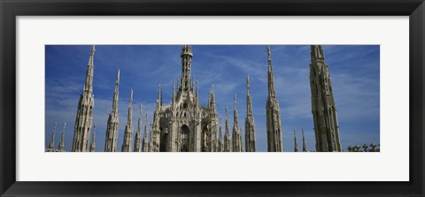 Framed Facade of a cathedral, Piazza Del Duomo, Milan, Italy Print