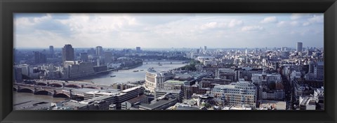 Framed England, London, Aerial view from St. Paul&#39;s Cathedral Print