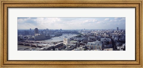 Framed England, London, Aerial view from St. Paul&#39;s Cathedral Print