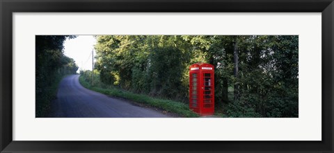 Framed Phone Booth, Worcestershire, England, United Kingdom Print