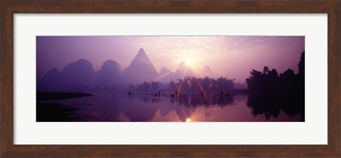 Framed China, Guilin, fishermen Print