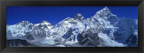 Framed Himalaya Mountains (Mt Everest), Nepal Print