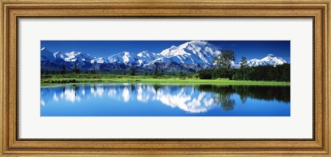 Framed Lake in Denali National Park AK Print