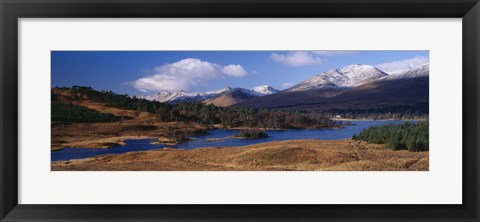 Framed Lake on mountainside, Loch Tulla, Rannoch Moor, Argyll, Scotland Print