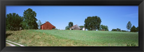 Framed Barn in a field, Missouri, USA Print