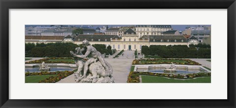 Framed Garden in front of a palace, Belvedere Gardens, Vienna, Austria Print