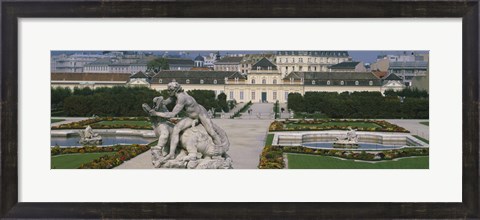 Framed Garden in front of a palace, Belvedere Gardens, Vienna, Austria Print