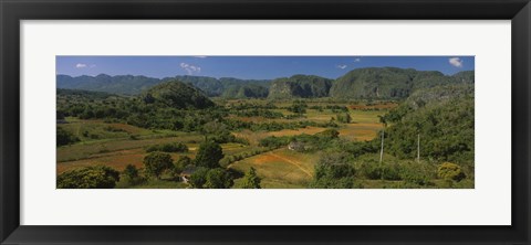 Framed High angle view of a landscape, Valle De Vinales, Pinar Del Rio, Cuba Print