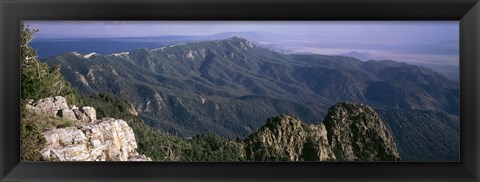 Framed Sandia Mountains, Albuquerque, New Mexico, USA Print