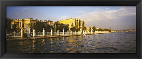 Framed Palace at the waterfront, Dolmabahce Palace, Bosphorus, Istanbul, Turkey Print