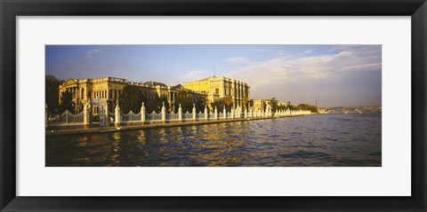 Framed Palace at the waterfront, Dolmabahce Palace, Bosphorus, Istanbul, Turkey Print