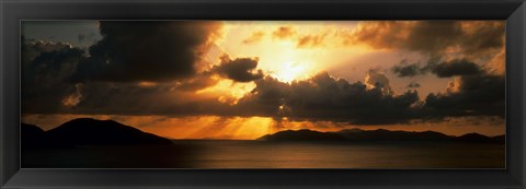 Framed Sunset British Virgin Islands Print