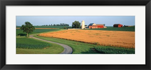 Framed Farm nr Mountville Lancaster Co PA USA Print