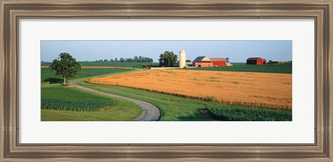 Framed Farm nr Mountville Lancaster Co PA USA Print