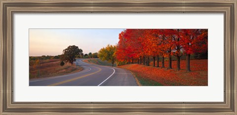 Framed Fall Road IL Print