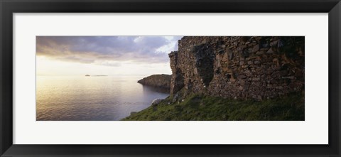 Framed Castle at the waterfront, Duntulm Castle, Isle Of Skye, Scotland Print