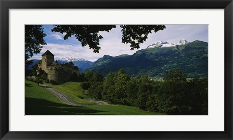 Framed High angle view of a castle, Vaduz, Liechtenstein Print