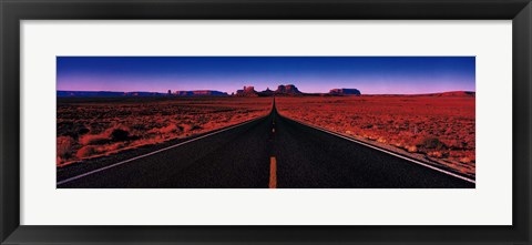 Framed Road Monument Valley Tribal Park UT USA Print