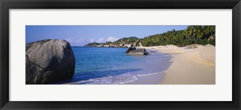 Framed Boulders On The Beach, The Baths, Virgin Gorda, British Virgin Islands Print