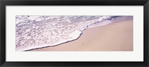 Framed High angle view of surf on the beach, The Baths, Virgin Gorda, British Virgin Islands Print