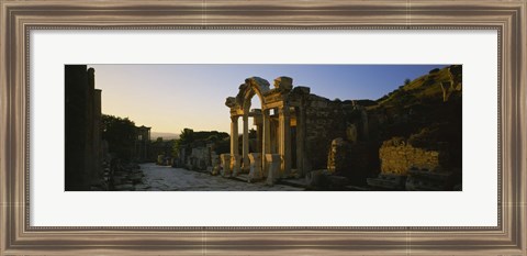 Framed Facade of a temple, Hadrian Temple, Ephesus, Turkey Print