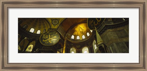 Framed Low angle view of a ceiling, Aya Sophia, Istanbul, Turkey Print