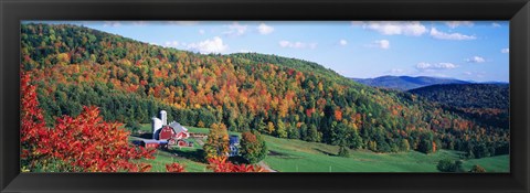 Framed Hillside Acres Farm, Barnet, Vermont, USA Print