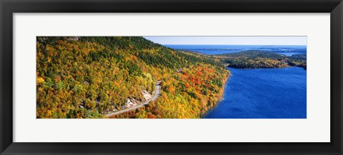 Framed Mount Jordan Pond, Acadia National Park, Maine, USA Print