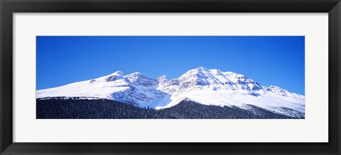 Framed Snow Covered Mountain, Banff National Park Alberta Canada Print