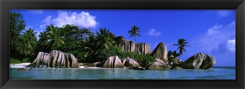 Framed La Digue, Island, The Seychelles, Africa Print