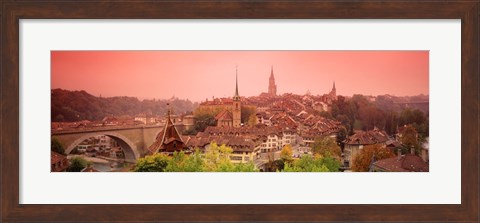 Framed Dusk Bern Switzerland Print