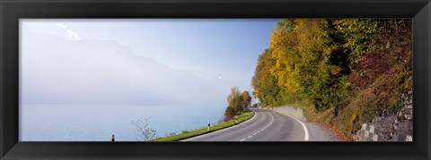 Framed Road, Lake, Brienz, Switzerland Print