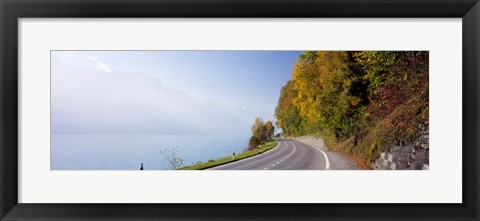 Framed Road, Lake, Brienz, Switzerland Print