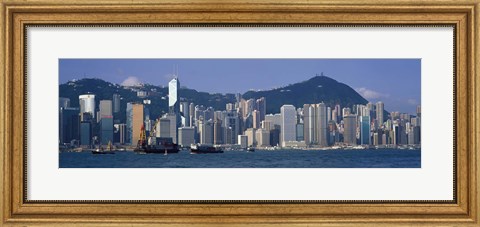 Framed Waterfront View of Hong Kong China Print