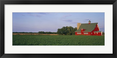 Framed Red Barn Kankakee IL USA Print