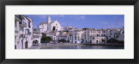 Framed Buildings On The Waterfront, Cadaques, Costa Brava, Spain Print