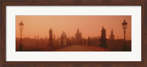 Framed Daybreak Karluvmost Praha Czech Republic Print