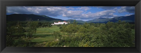 Framed Hotel in the forest, Mount Washington Hotel, Bretton Woods, New Hampshire, USA Print