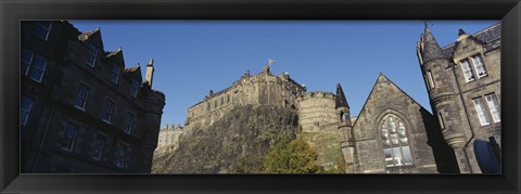 Framed Low angle view of buildings, Edinburgh Castle, Edinburgh, Scotland Print