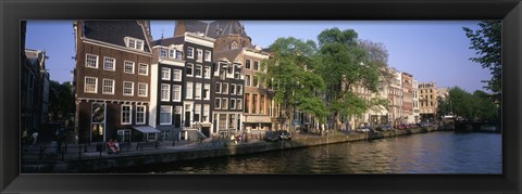 Framed Netherlands, Amsterdam, canal Print