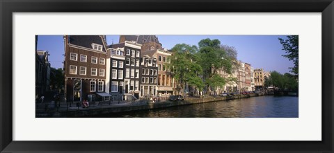 Framed Netherlands, Amsterdam, canal Print